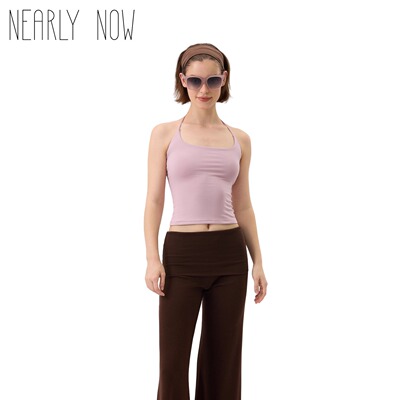 挂脖系带露背上衣吊带小背心