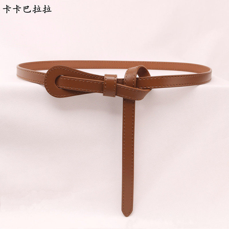 皮带女真皮韩国时尚装饰西装大衣配裙子毛衣收腰打结纯牛皮腰带