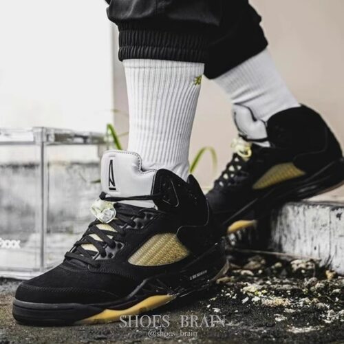 AirJordan5高帮篮球鞋AJ5男黑