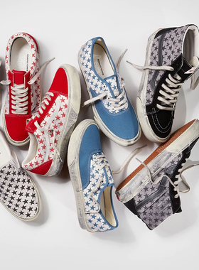 Vans x Bianca Chandon 限量款黑灰色复古做旧休闲板鞋男女脏脏鞋