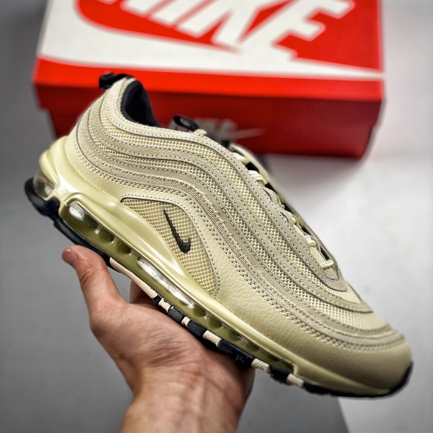 NikeAirMax97耐克奶油黄跑鞋