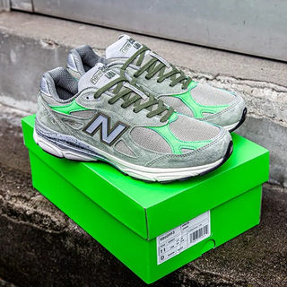正品New Balance 990 v3 x Patta M990PP3 男女橄榄绿美产跑步鞋
