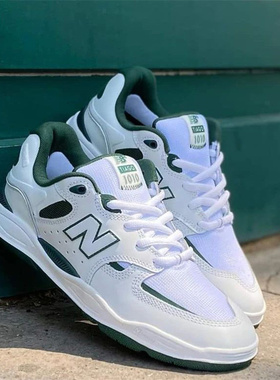 正品New Balance Tiago男白BV绿小众休闲防滑男子滑板鞋NM1010WI