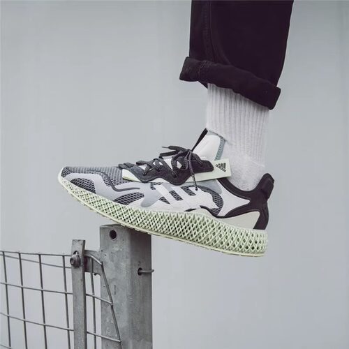 阿迪adidas迷彩拼接跑鞋男4D打印