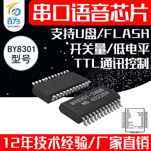 串口语音IC音频播放声音播报芯片