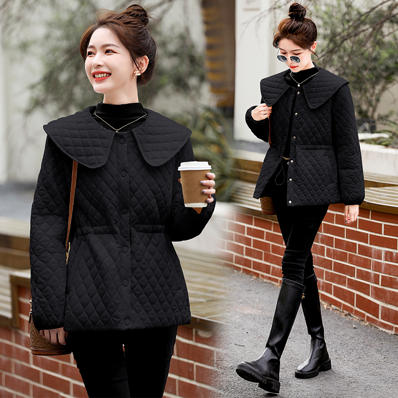 2024秋冬装新款羽绒棉棉衣时尚简约高级感淑女街拍潮流休闲绗线