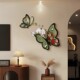 挂画 双联创意壁饰客厅墙面挂件法式 中古风蝴蝶餐厅装 饰画2025新款
