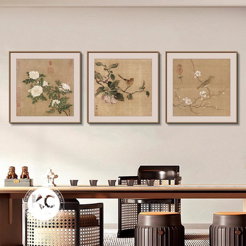 KC画廊茶室餐厅宋代美学装饰画