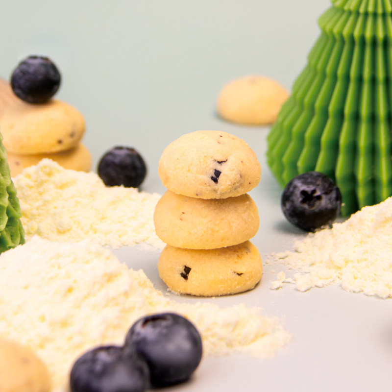 恒美白雪蓝莓酥曲奇饼干蓝莓果肉夹心美味香酥脆烘焙饼干休闲零食