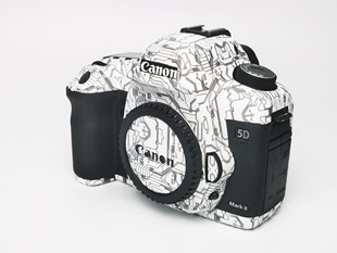 适用于佳能5D2单机身微单美保护迷彩磨砂碳纤3M贴纸本膜贴贴膜