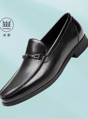J.BENATO |宾度正品软皮头层牛皮套脚舒适商务办公一脚蹬男士皮鞋