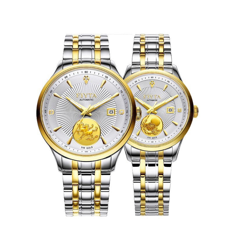 新品飞亚达芯动系列镶嵌金币表自动机械情侣手表tga/la520005.twt