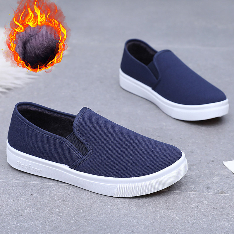 护士鞋女保暖软底不累脚轻便加绒一脚蹬小白鞋美容院工作鞋子防滑,女鞋,棉鞋,淘宝优惠券,粉丝福利购,淘宝优惠卷