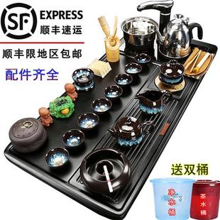 家用整套茶盘全自动上水一体功夫喝茶泡茶台茶道客厅 高档茶具套装