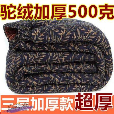 中老年驼绒棉裤男女高腰加绒保暖裤老人三层加厚冬季奶奶宽松妈妈