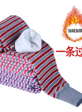 女士保暖裤加绒秋裤加厚棉毛裤高弹内穿打底裤热能裤单件绒裤棉奶