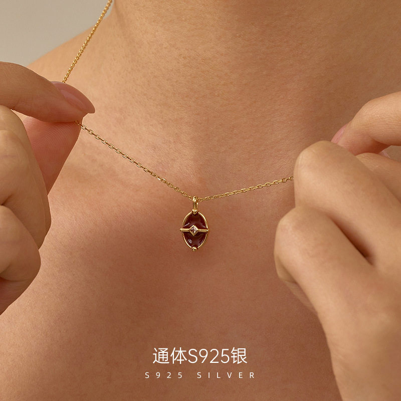 精品S925纯银复古「塞壬之锚」项链女镀14K金轻奢配饰礼物颈链
