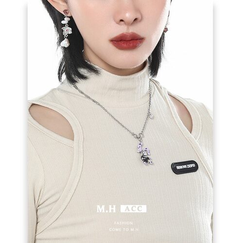 可爱兔子项链女嘻哈甜酷高级感小众设计吊坠精致ins风气质项饰