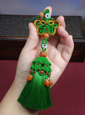 晶缘玉之韵原创GS-316设计款精致手工翡翠花高档包包手机挂饰挂件