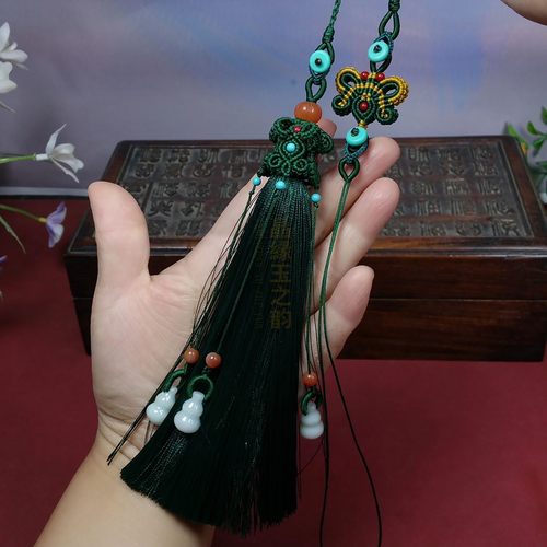 半成品汽车挂件玉石用国风挂绳