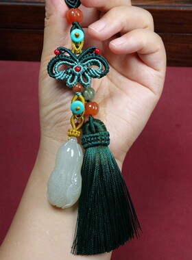 和田玉天然玉石白菜挂件晶缘玉之韵原创GS-201精编包挂件手把玩件