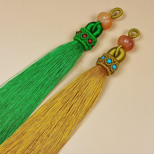 钥匙扣佛珠手串车挂防脱丝流苏