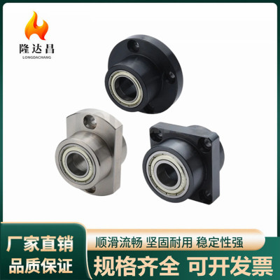 带座轴承法兰S45C发黑镀镍BJB01 02 L40 50 60 70 80 90 100顺滑