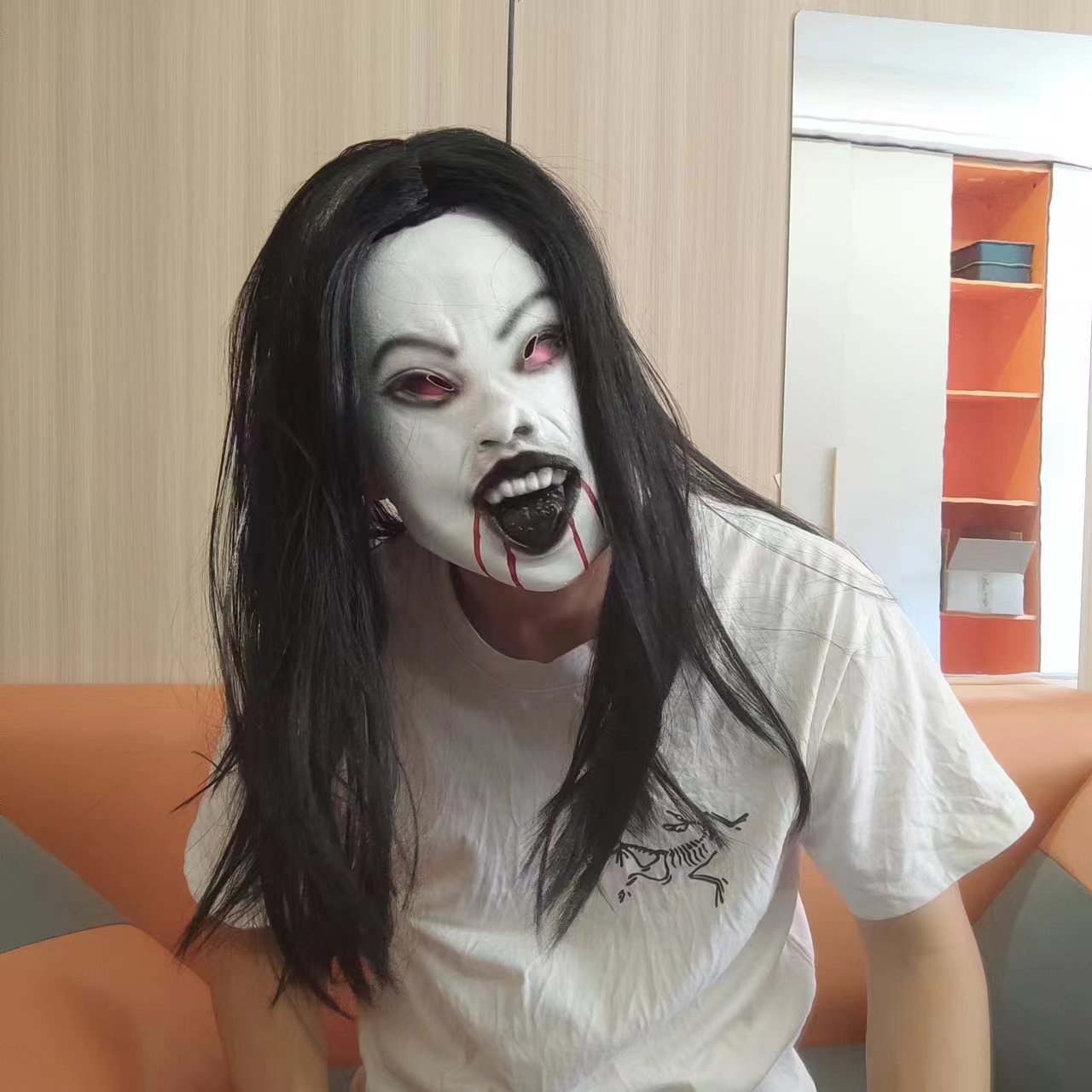 万圣节恐怖面具贞子鬼脸吓人头套