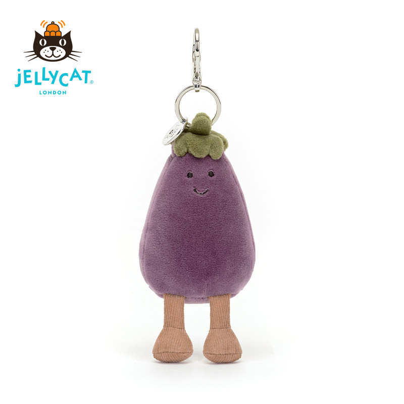Jellycat趣味茄子包包挂饰图片