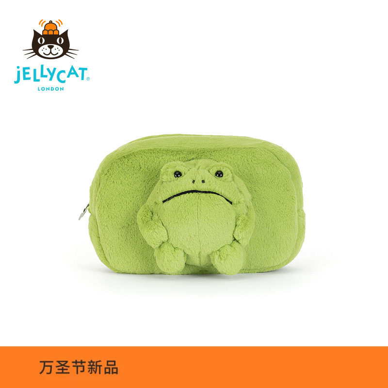 英国Jellycat里奇雨蛙手袋毛绒玩偶娃娃包包礼物2026万圣节新品图片