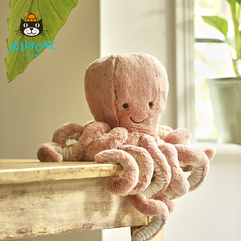 英国Jellycat奥德儿章鱼毛绒玩具安抚玩偶儿童公仔娃娃生日礼物