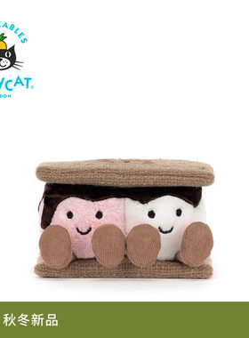 英国Jellycat趣味烤棉花糖饼干毛绒玩偶公仔娃娃礼物2026秋冬新品