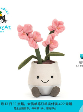 英国Jellycat趣味奥丽莎兰花盆栽毛绒玩具安抚玩偶公仔生日礼物