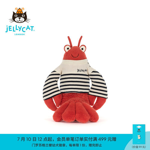 英国Jellycat拉里龙虾水手装毛绒玩偶2026夏季新品