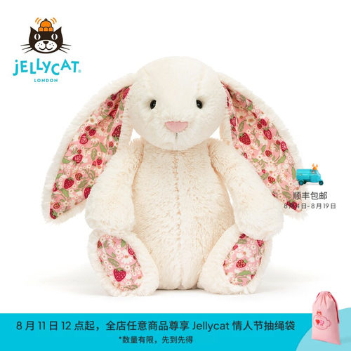 Jellycat花布邦尼兔毛绒玩具安抚小兔子玩偶公娃生日新婚订婚礼物