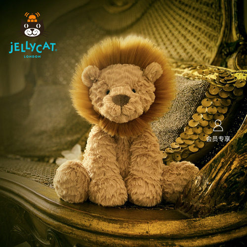 Jellycat波浪毛狮子毛绒玩具