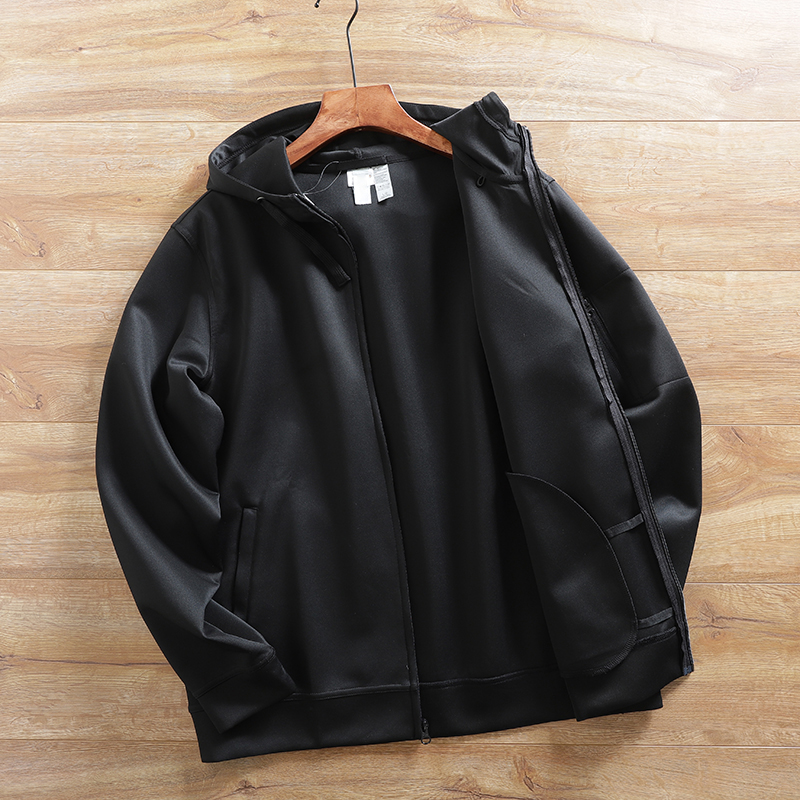 弹力空气层男士拉链连帽夹克外套