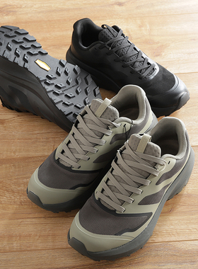 柜2400/茑LD 网面压胶透气 秋季男士户外轻便运动越野防水休闲鞋