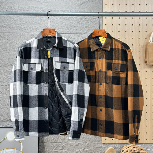 加厚绗棉保暖纯棉磨毛大码衬衫男