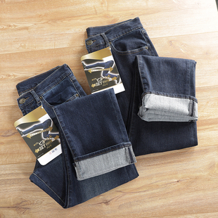 日单！高弹无拘束！外贸尾货秋冬款男士合体直筒休闲牛仔裤长裤潮