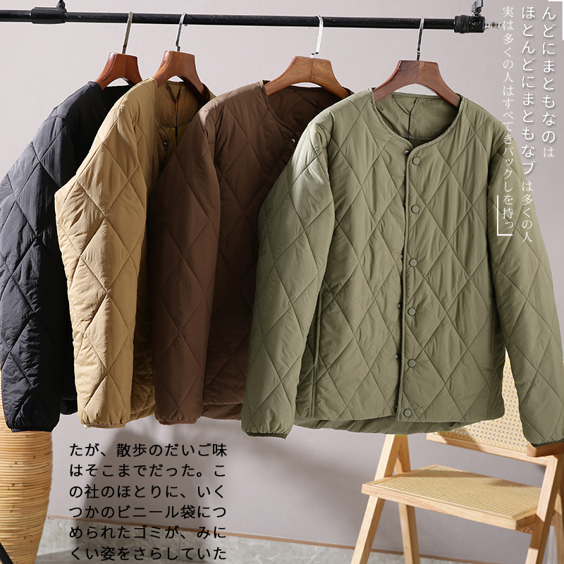 防风防泼水加厚抗寒无领棉衣棉服