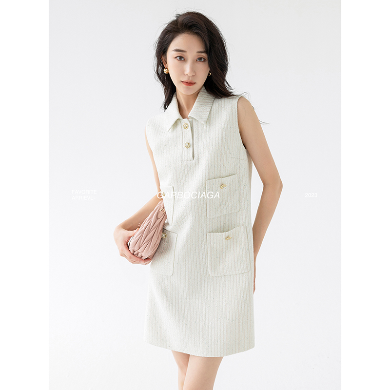 肌理感小香风龍喜儿连衣裙