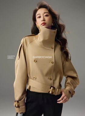 Garbociaga龙喜儿 row*  酷飒高密斜纹挺括有型短款外套风衣5231