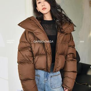 Garbociaga龙喜儿 韩国欧尼 90白鸭绒连帽保暖面包羽绒服女冬3110
