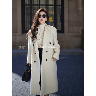 宽松高级气质大衣外套女 5023 苏力73.6%羊驼毛 Garbociaga龙喜儿