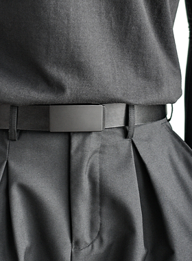 简约无牙平滑扣皮带男 休闲百搭西装男款裤腰带 年轻人潮男士裤带