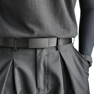 年轻人潮男士 简约无牙平滑扣皮带男 带 腰带 裤 休闲百搭西装 男款