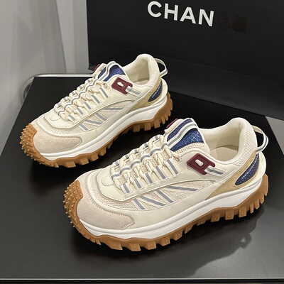 厚底真皮榴莲鞋女秋季松糕老爹鞋