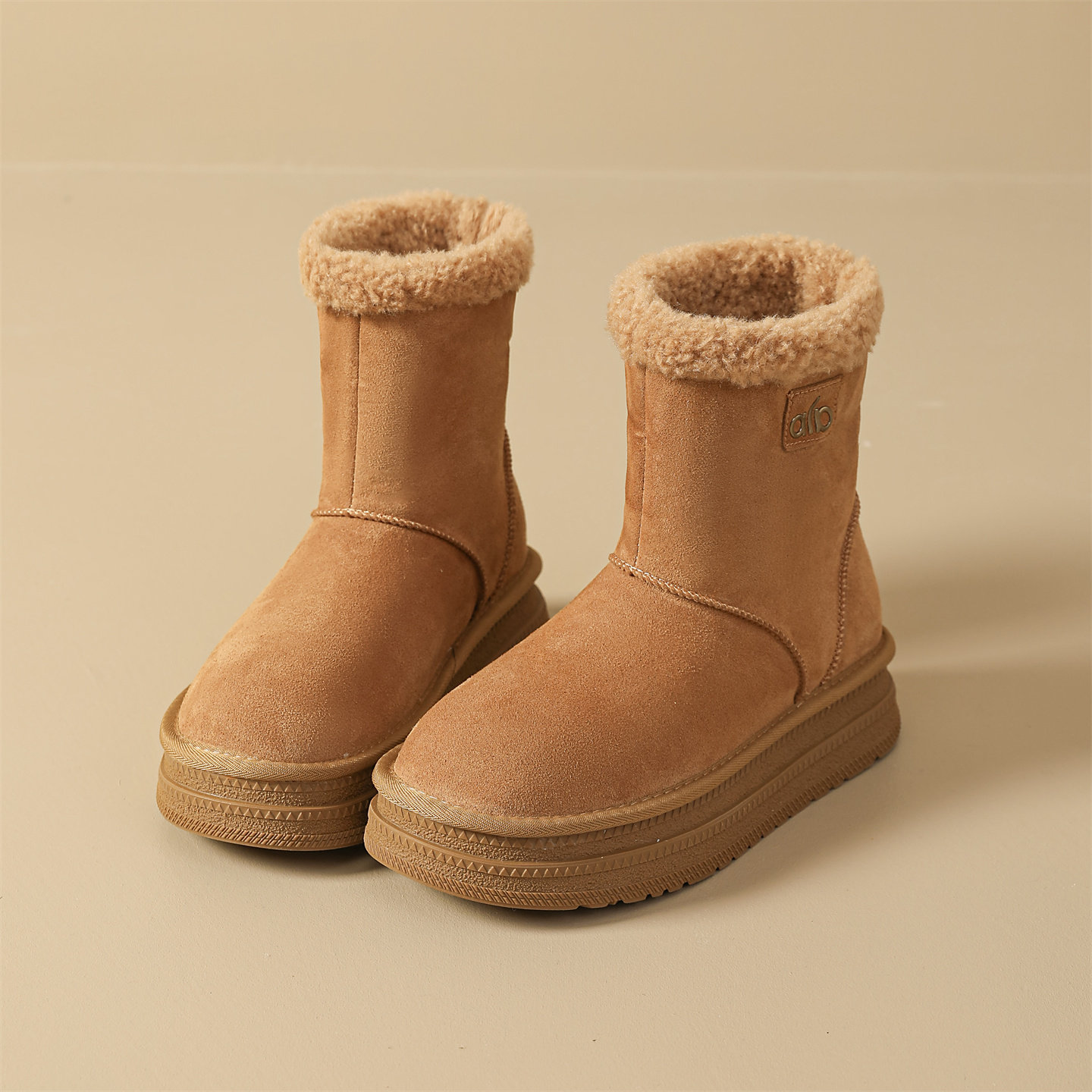 外贸工厂特价真皮厚底雪地靴女冬季两穿加绒保暖中筒靴加厚棉靴子,女鞋,时尚雪地靴,淘宝优惠券,粉丝福利购,淘宝优惠卷