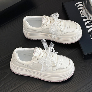 软底运动板鞋 外贸工厂特价 透气网面休闲鞋 女秋季 潮 真皮厚底小白鞋